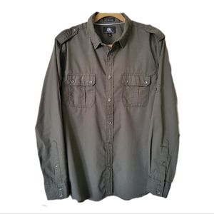 Rock & Republic Medium green long sleeve button down